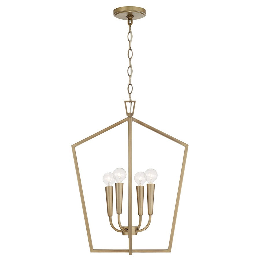 Capital Lighting Holden 4 Light Foyer, Aged Brass - 545941AD