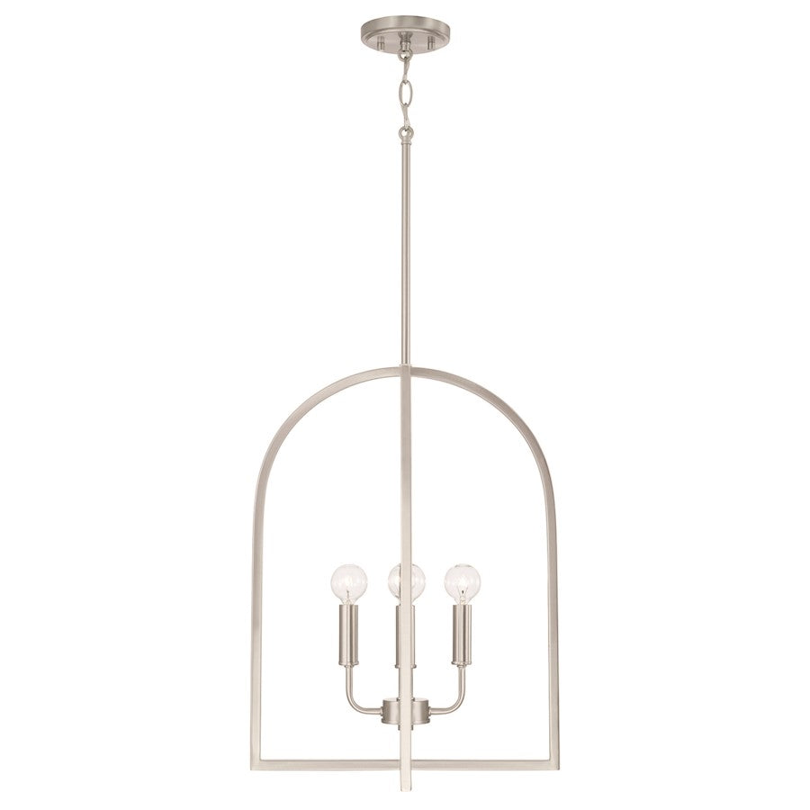 HomePlace Lighting Lawson 4 Light Foyer Pendant, Brushed Nickel - 548841BN