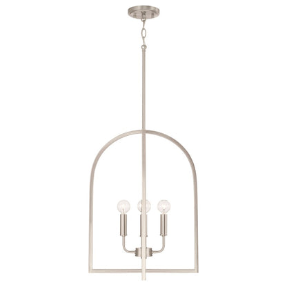 HomePlace Lighting Lawson 4 Light Foyer Pendant, Brushed Nickel - 548841BN