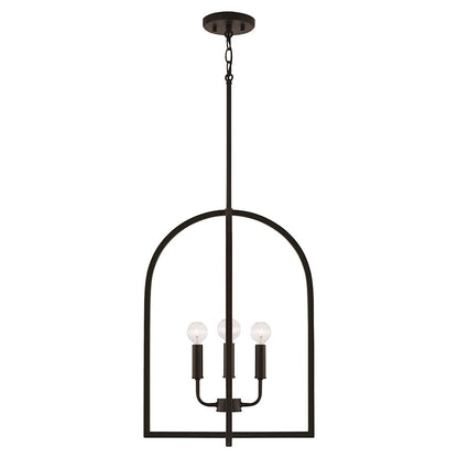 HomePlace Lighting Lawson 4 Light Foyer Pendant, Black - 548841MB