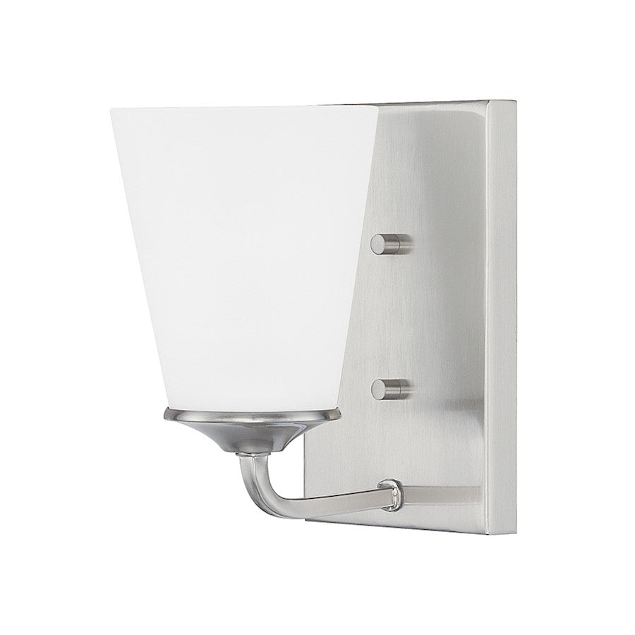 HomePlace by Capital Lighting Braylon 1 Light Sconce, Nickel - 614111BN-331