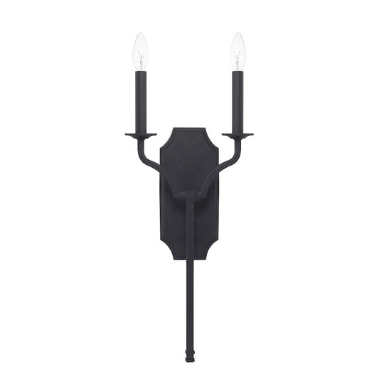 Capital Lighting Ravenwood 2 Light Sconce, Black Iron - 619821BI