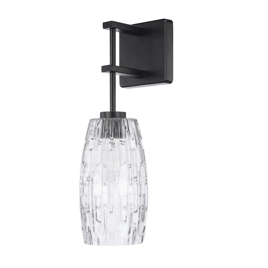 Capital Lighting 1 Light Sconce, Matte Black - 628611MB-450