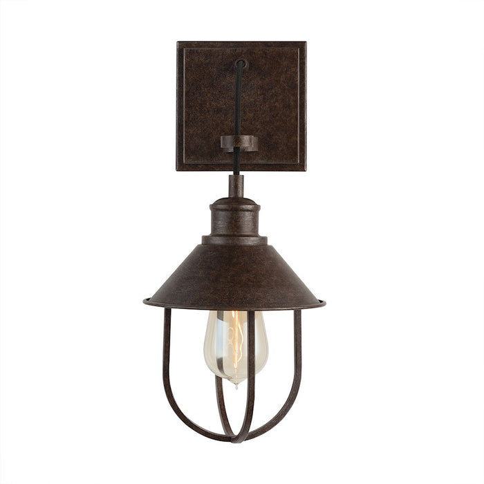 Capital Lighting Pawley 1 Light Sconce, Mineral Brown