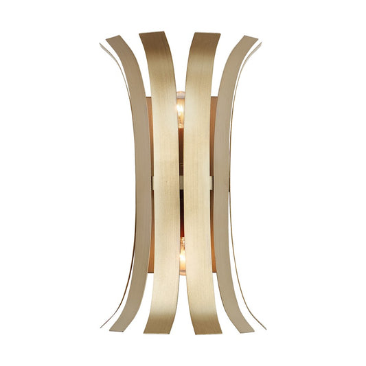 Cayden 2 Light Sconce, Aged Brass Painted