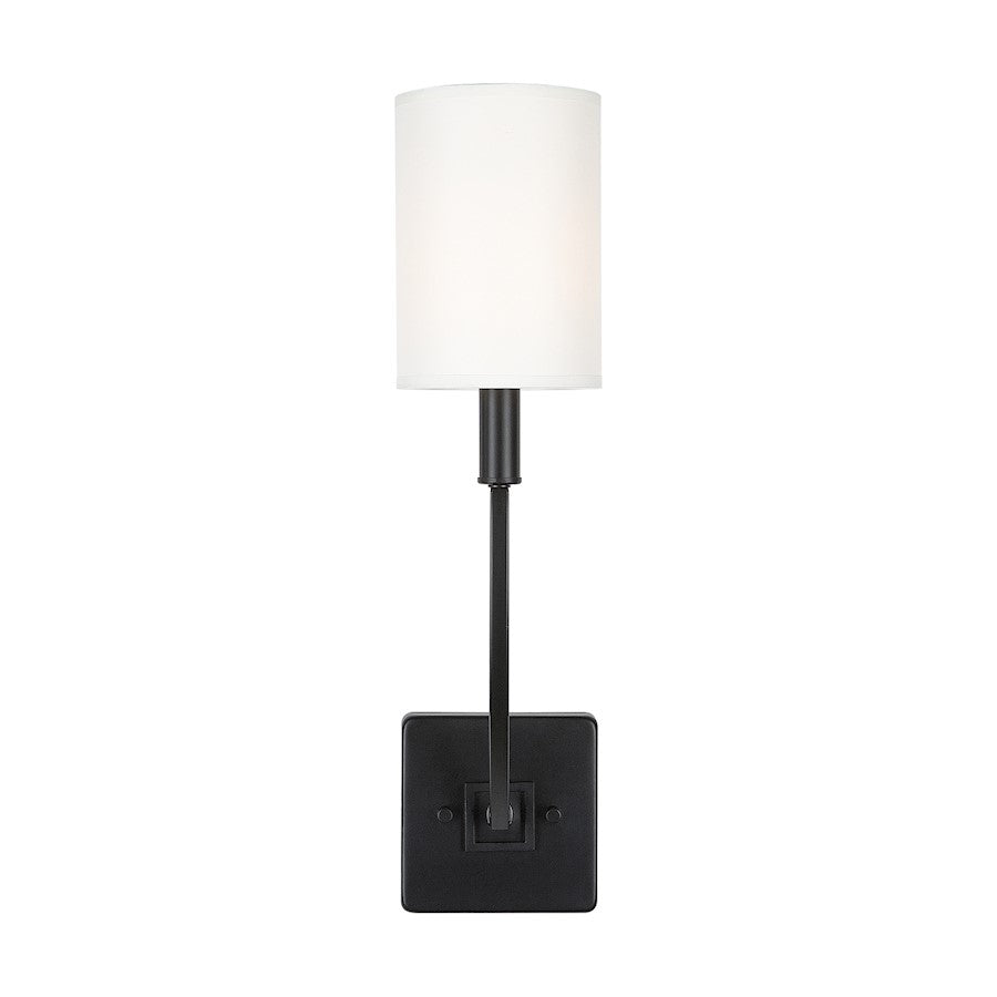 Palmer 1 Light Sconce, Matte Black