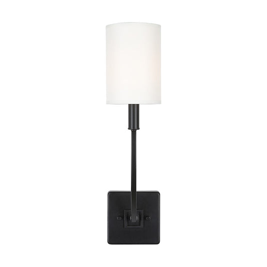 Palmer 1 Light Sconce, Matte Black