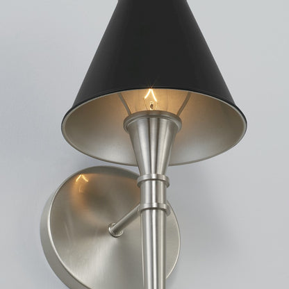 1 Light Wall Sconce, Black Tie