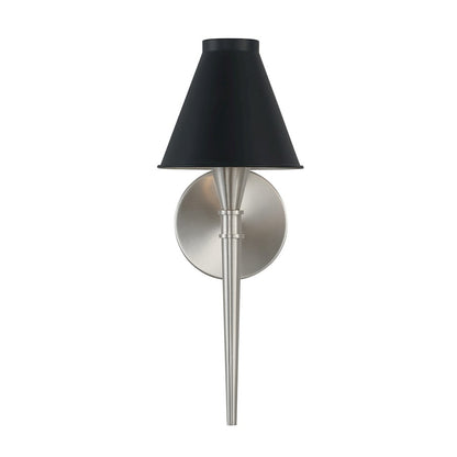 1 Light Wall Sconce, Black Tie