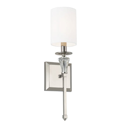 Capital Lighting Laurent 1 Light Sconce in Polished Nickel - 641811PN-700