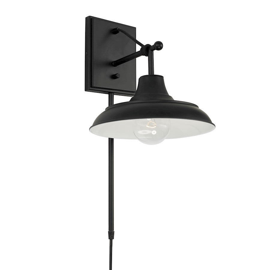 Capital Lighting Jones 1 Light Sconce in Matte Black - 642111MB