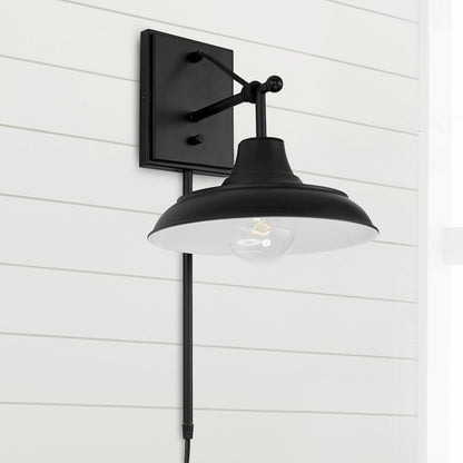 1 Light Wall Sconce, Matte Black