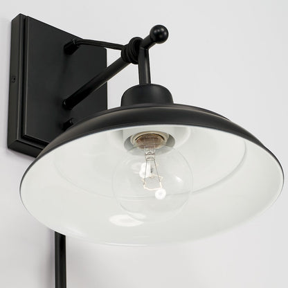 1 Light Wall Sconce, Matte Black