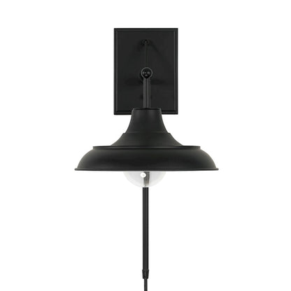 1 Light Wall Sconce, Matte Black