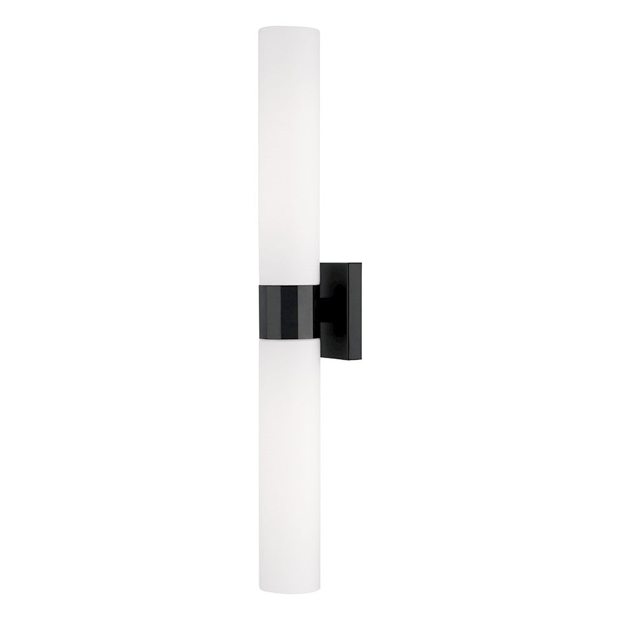 Capital Lighting Sutton 2 Light Sconce, Black/Soft White - 646221MB