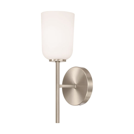 HomePlace Lighting Lawson 1 Light Wall Sconce, Nickel/Soft White - 648811BN-542