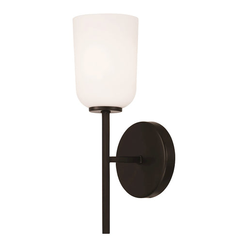 HomePlace Lighting Lawson 1 Light Wall Sconce, Black/Soft White - 648811MB-542