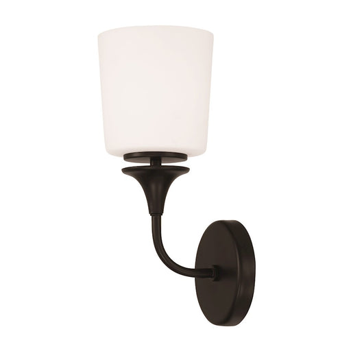 HomePlace Lighting Presley 1 Light Wall Sconce, Black/Soft White - 648911MB-541