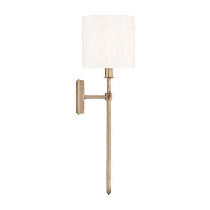 Capital Lighting Claire 2 Light Wall Sconce, Brushed Champagne/White