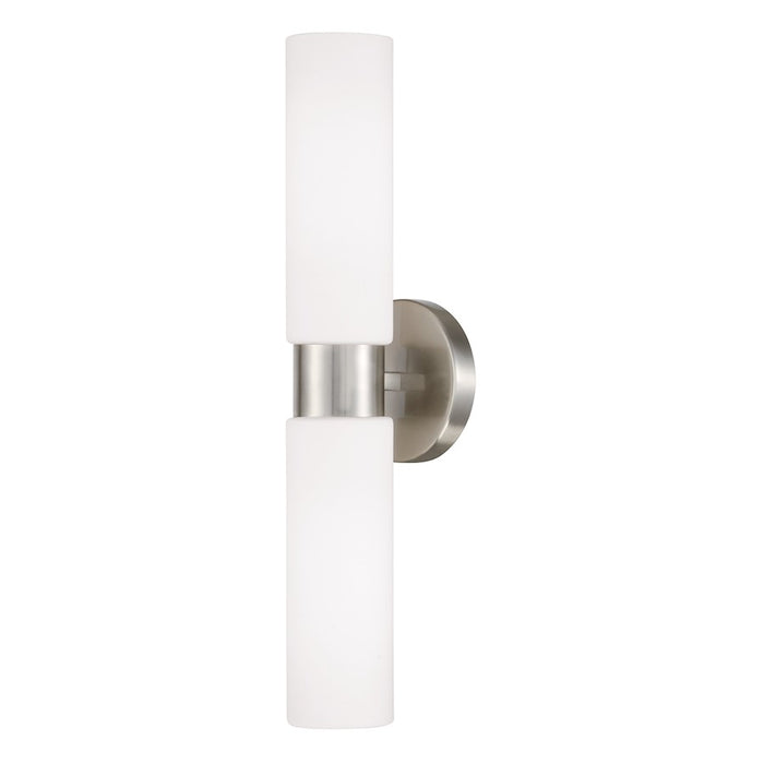 HomePlace Lighting Theo 2 Light Sconce, Brushed Nickel/Soft White - 652621BN