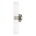 HomePlace Lighting Theo 2 Light Sconce, Brushed Nickel/Soft White - 652621BN