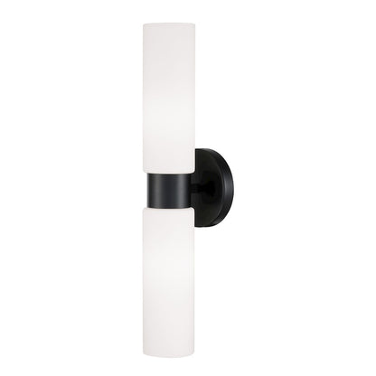 HomePlace Lighting Theo 2 Light Sconce, Black/Soft White - 652621MB