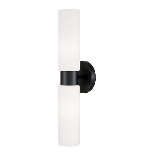 HomePlace Lighting Theo 2 Light Sconce, Black/Soft White - 652621MB