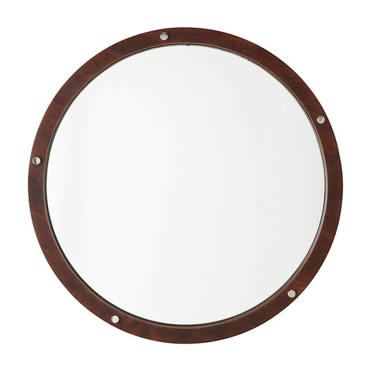 Capital Lighting Decorative Mirror, Dark Wood/Polished Nickel - 739901MM