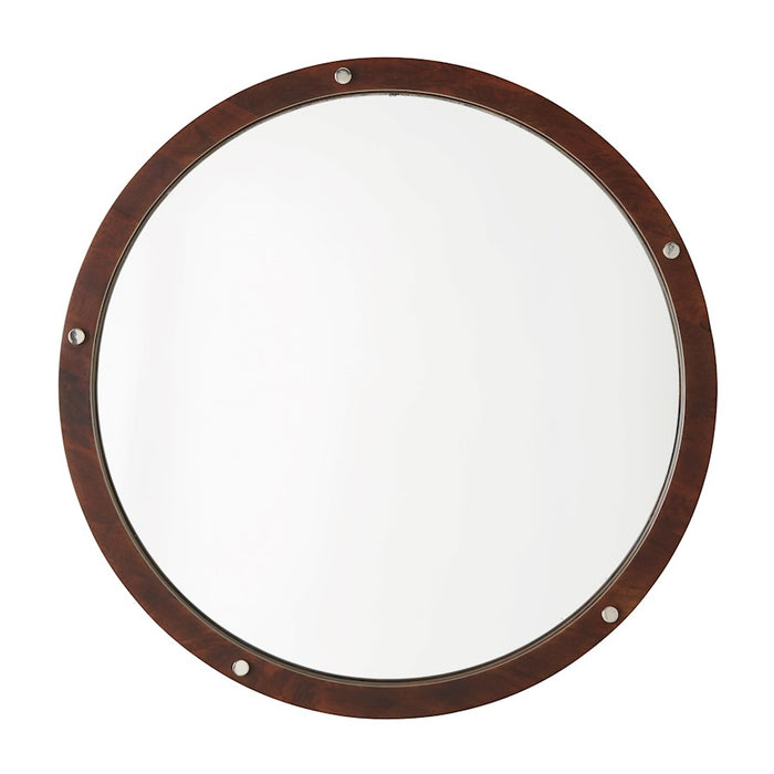 Capital Lighting Decorative Mirror, Dark Wood/Polished Nickel - 739901MM