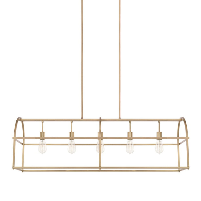 HomePlace by Capital Lighting 5 Light Island, Aged Brass - 825751AD