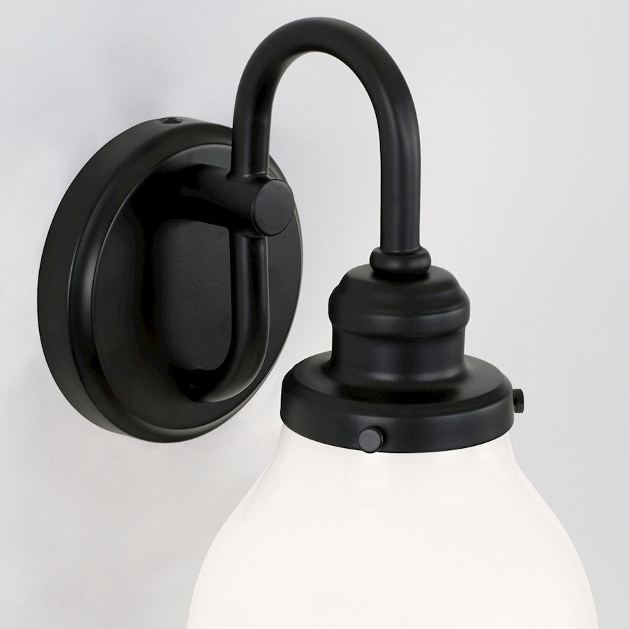 1 Light Wall Sconce, Matte Black