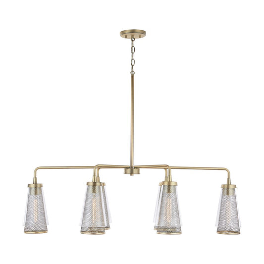 Capital Lighting Abbott 6 Light Island, Aged Brass