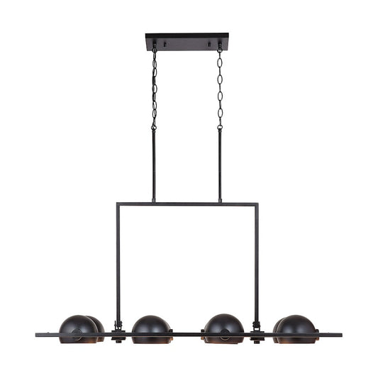 Capital Lighting Hadley 8 Light Island, Matte Black