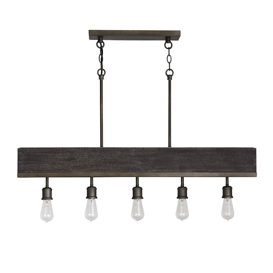 Capital Lighting Ashton 5 Light Island, Carbon Grey/Iron Silk - 835851CI