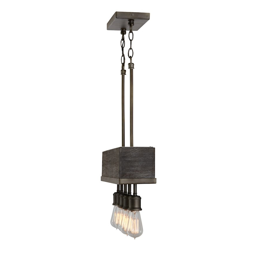 Capital Lighting Ashton 5 Light Island, Carbon Grey/Iron Silk