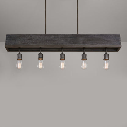 Capital Lighting Ashton 5 Light Island, Carbon Grey/Iron Silk