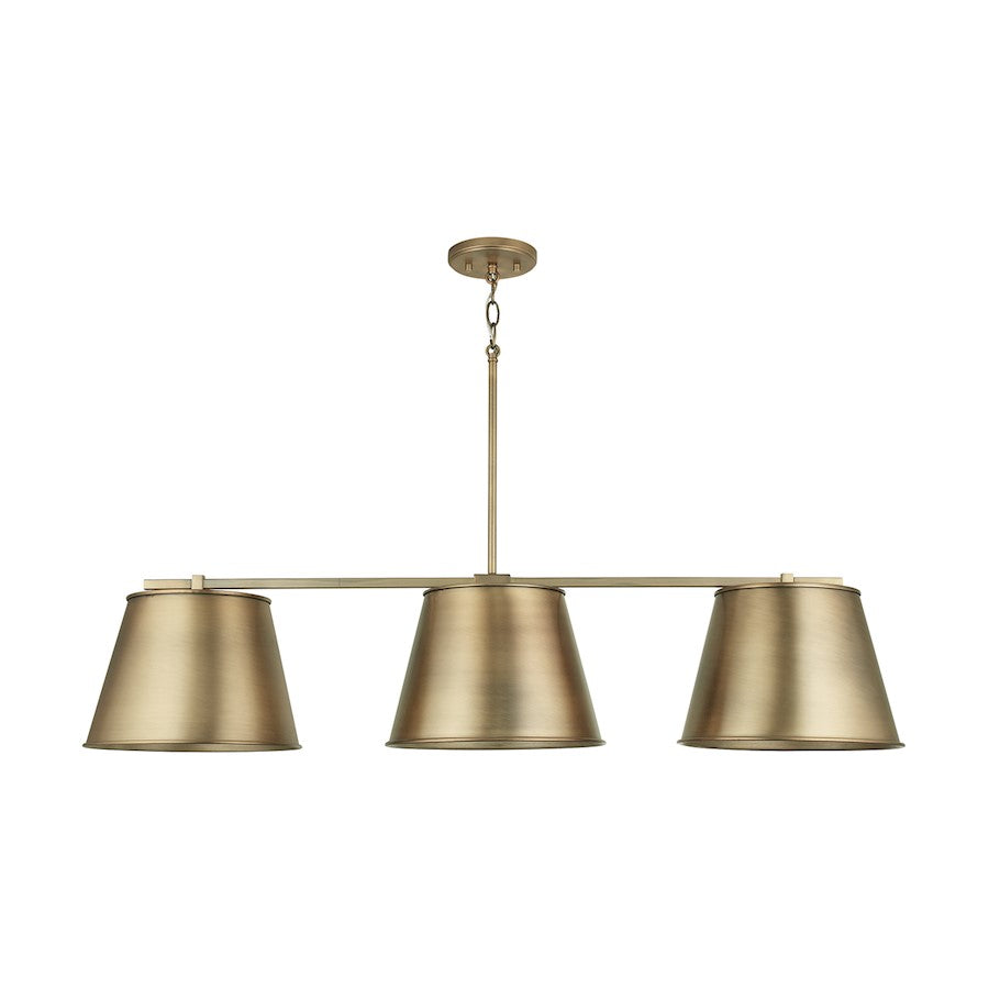 Capital Lighting 3-Light Island, Aged Brass - 837831AD