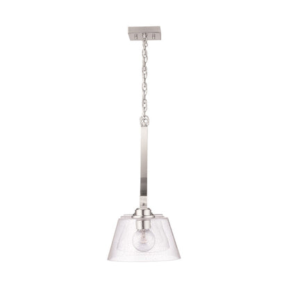 Homeplace Lighting Mattie 3 Light Island, Brushed Nickel/Clear Seeded