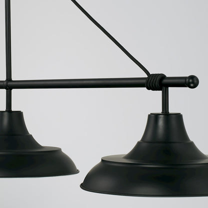 Capital Lighting Jones 3 Light Island in Matte Black