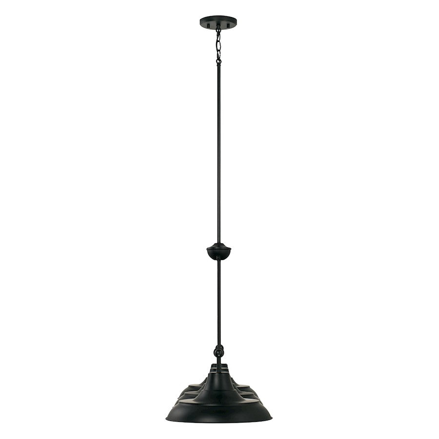 Capital Lighting Jones 3 Light Island in Matte Black