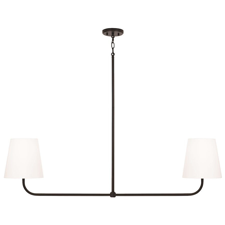 Capital Lighting Brody 2 Light Island, Black/White - 849421MB