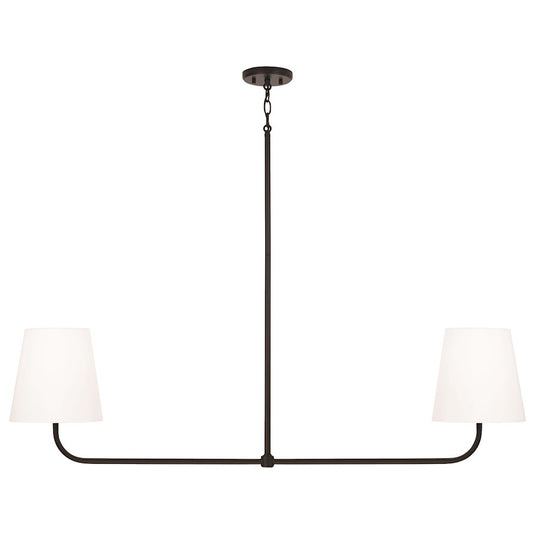 Capital Lighting Brody 2 Light Island, Black/White - 849421MB