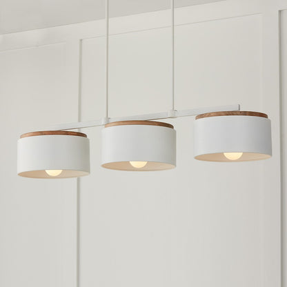 Capital Lighting Liam 3 Light Island, Light Wood/White/White