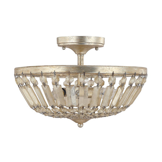 Capital Lighting Fifth Avenue 3 Light Semi-Flush Fixture, Winter Gold