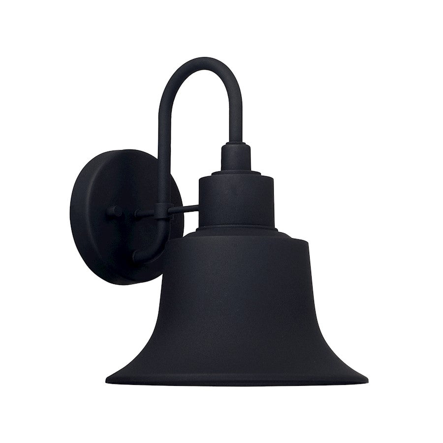 Capital Lighting Brock 1 Light Small Outdoor Wall Mount, Black - 926311BK