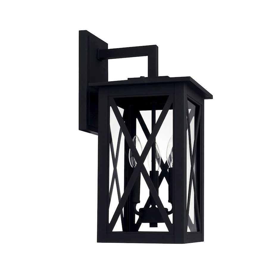 Capital Lighting Avondale 3 Light Outdoor Wall Mount, Black - 926631BK