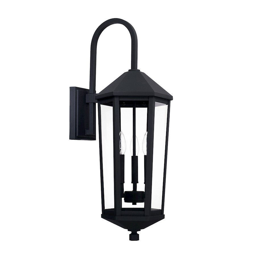 Capital Lighting Ellsworth 3 Light Small Outdoor Wall Mount, Black - 926931BK