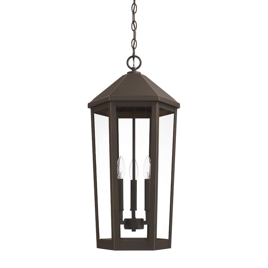 Capital Lighting Ellsworth 3 Light Outdoor Hanging, Oiled Bronze - 926933OZ