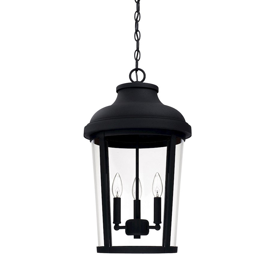 Capital Lighting Dunbar 3 Light Outdoor Hanging, Black - 927033BK