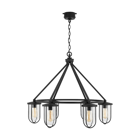 Capital Lighting Corbin 6-Light Outdoor Chandelier, Black